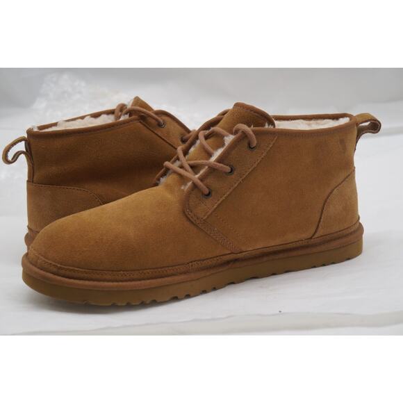 UGG Neumel Men's Chukka Boots Size 15 Chestnut Suede Sheepskin Lined - Picture 8 of 11